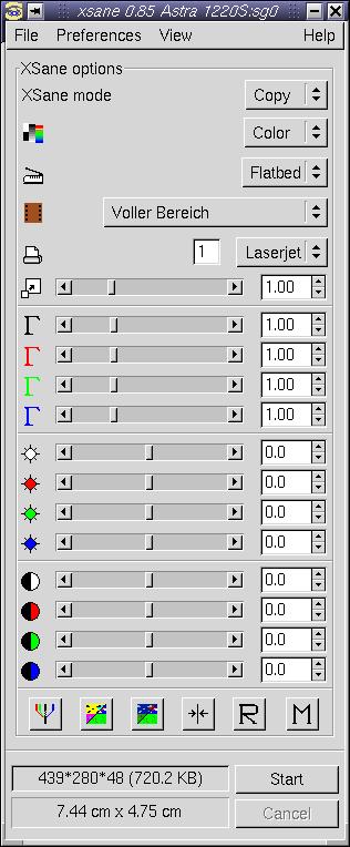 XSane-main-window