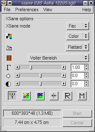 XSane-main-window