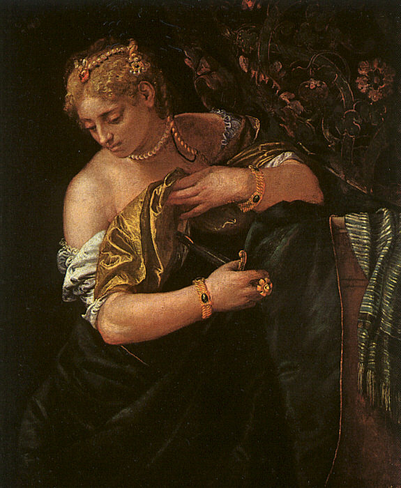 Lucretia Stabbing Herself