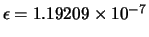 $\epsilon = 1.19209 \times 10^{-7}$