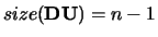 $size({\bf DU}) = n-1$