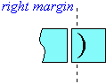 Diagram of a hanging punctuation scenario