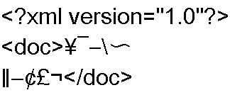 0x5C(YEN SIGN), 0x7E(OVERLINE), 0x815C(FULLWIDTH EM DASH), 0x815F(REVERSE SOLIDUS), 0x8160(WAVE DASH), 0x8161(DOUBLEVERTICAL LINE), 0x817C(MINUS SIGN), 0x8191(CENT SIGN), 0x8192(POUND SIGN), and 0x81CA(NOT SIGN).
